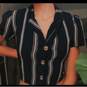 striped button top!